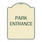 Signmission Designer Series Sign Park Entrance, Tan & Green Heavy-Gauge Aluminum Sign, 24" x 18", TG-1824-24453 A-DES-TG-1824-24453 - alternate 1